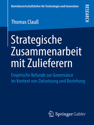 cover image of Strategische Zusammenarbeit mit Zulieferern